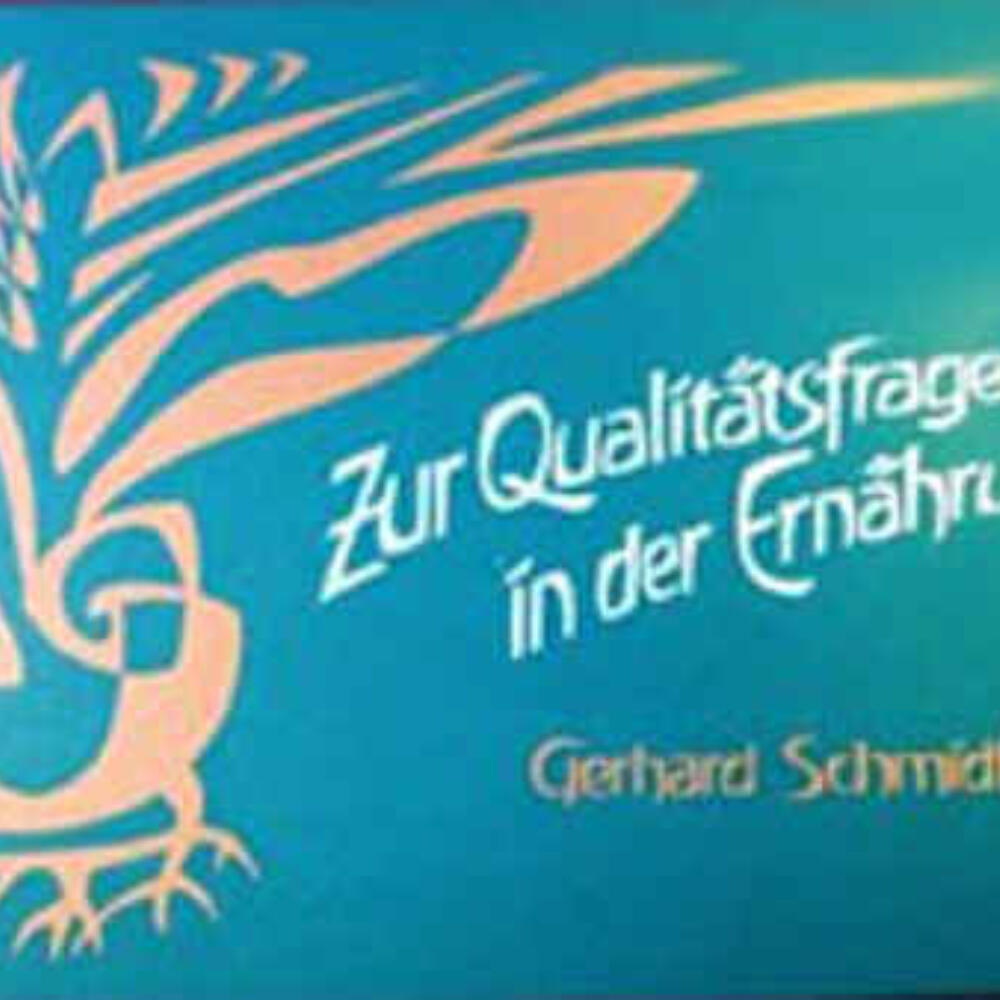 Buch: Zur Qualitätsfrage in der Ernährung - Darstellung und experimentelle Ergebnisse