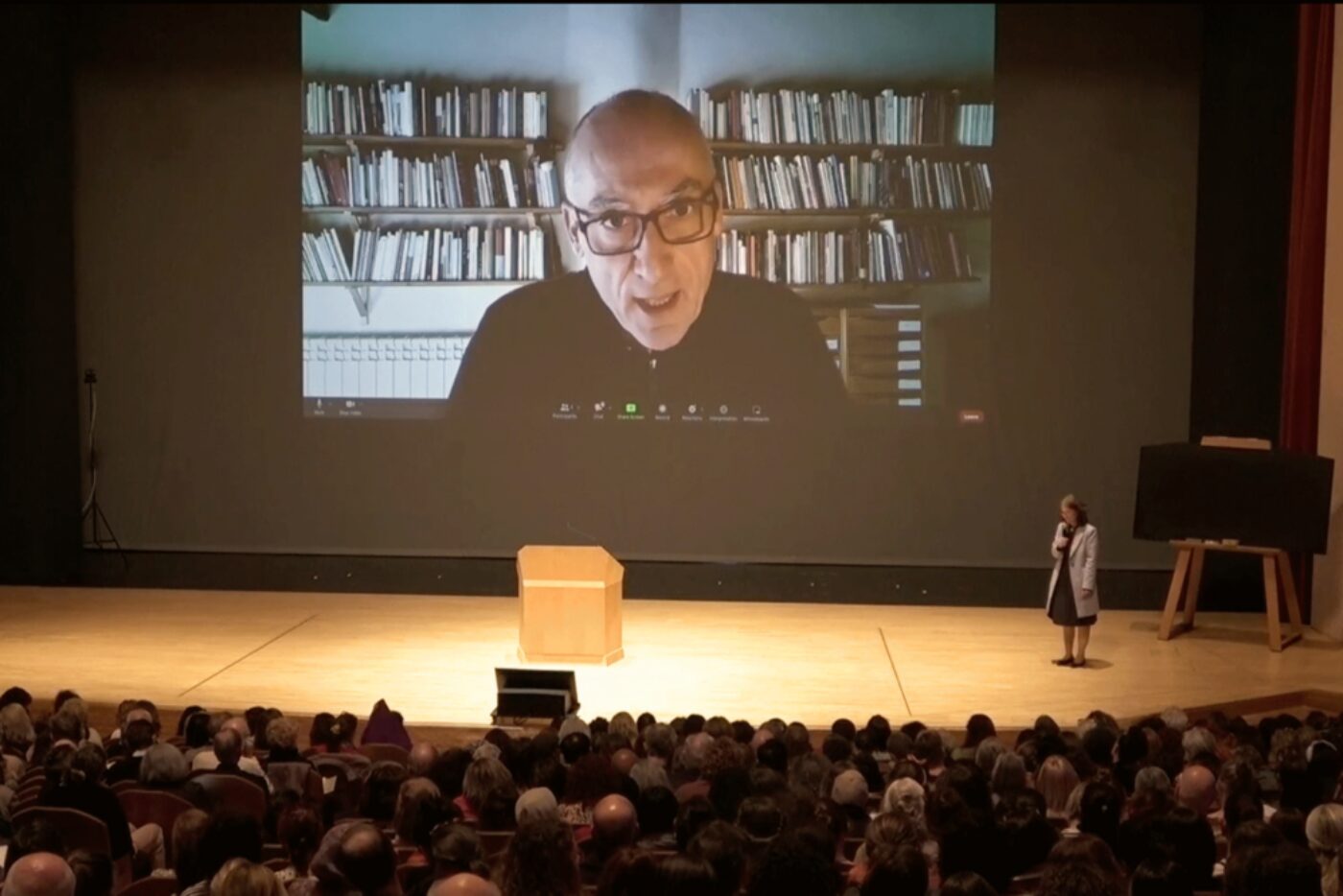 The Catalan philosopher Josep Maria Esquirol was broadcast live from Barcelona